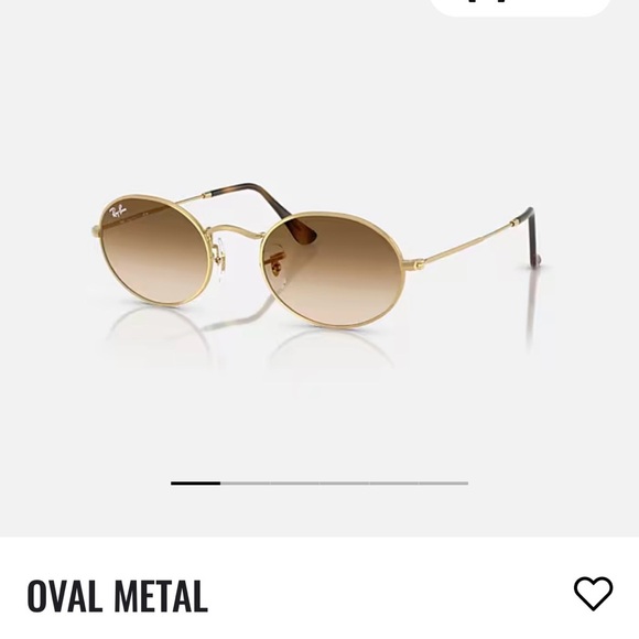 Ray-Ban Gold and Brown Oval Sunglasses - Picture 3 of 13